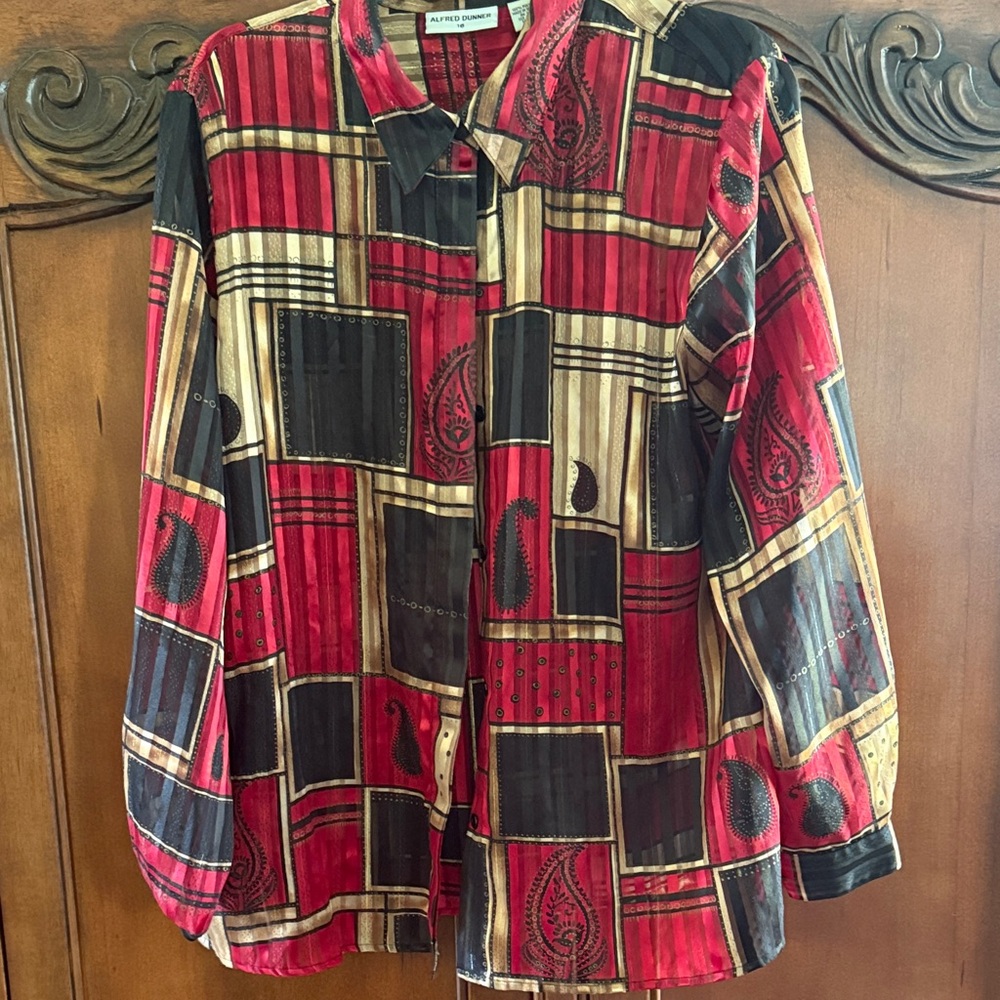 VINTAGE Alfred Dunner Sheer Blouse